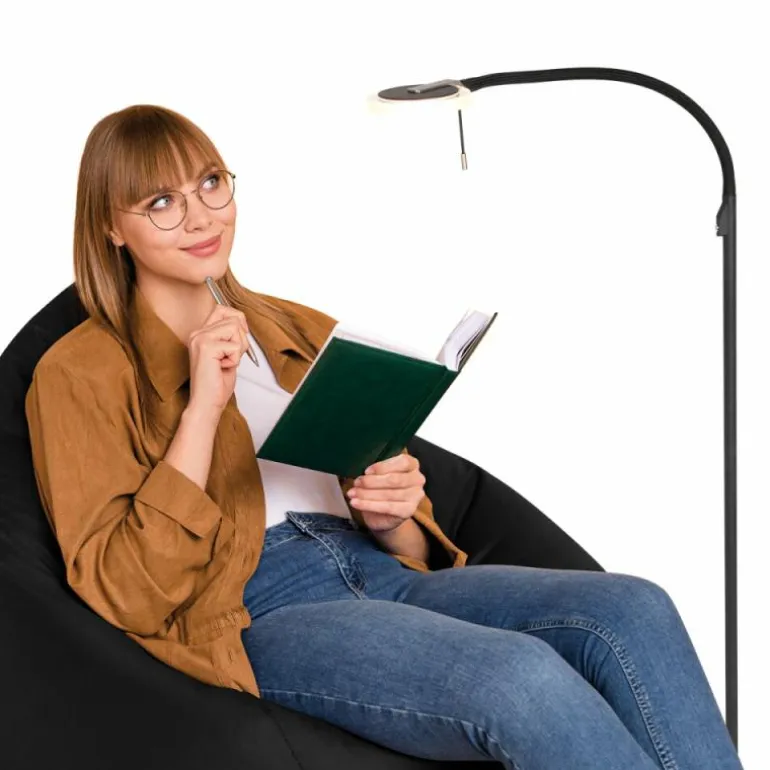 Lampadaire Steinhauer Turound LED Noir, 1 lumière
