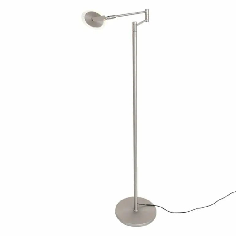 Lampadaire Steinhauer Turound LED Acier brossé, 1 lumière