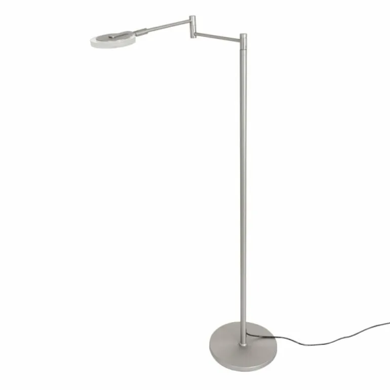 Lampadaire Steinhauer Turound LED Acier brossé, 1 lumière