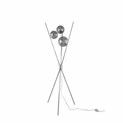 Lampadaire Trio Leuchten LANCE Chrome, 3 lumières