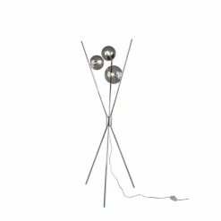Lampadaire Trio Leuchten LANCE Chrome, 3 lumières