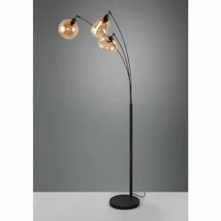 Lampadaire Trio Lumina Noir, 3 lumières