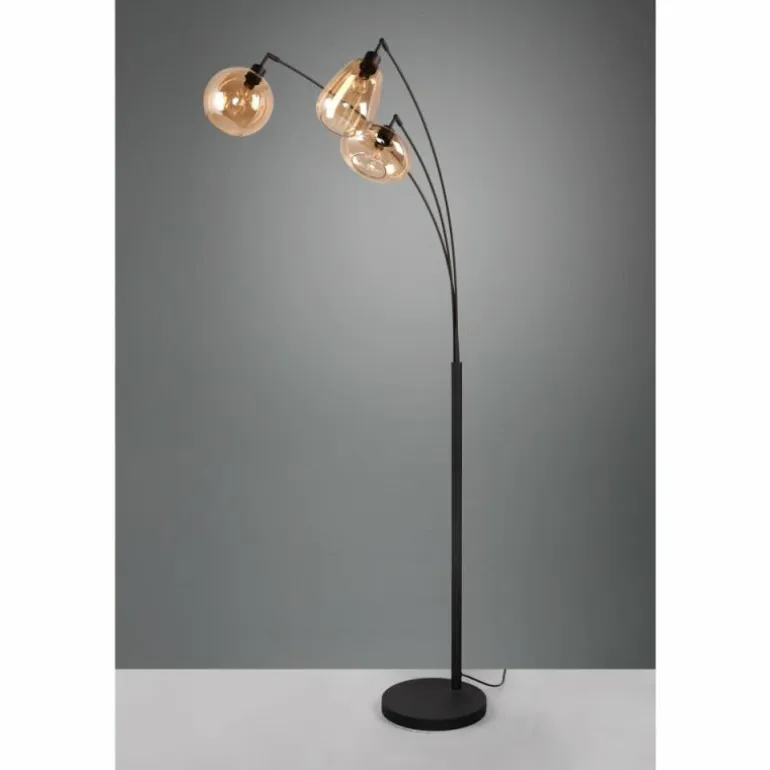 Lampadaire Trio Lumina Noir, 3 lumières