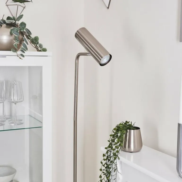 Lampadaire Zuoz Nickel mat, 1 lumière