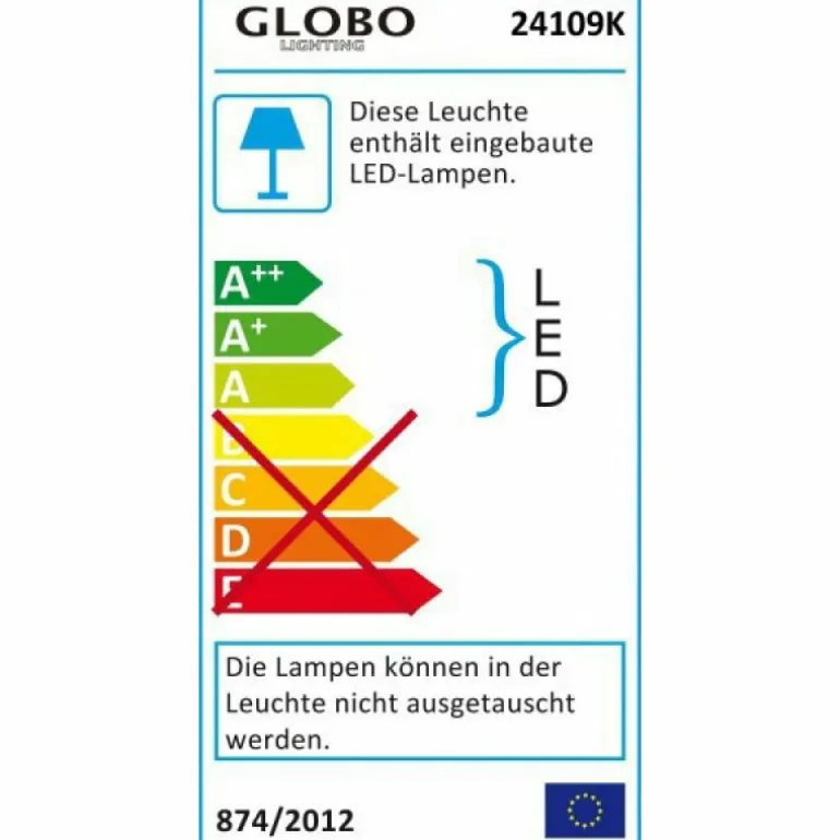 Lampe à pince Globo SERPENT LED Nickel mat, 1 lumière