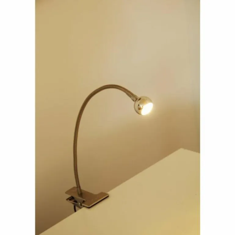 Lampe à pince Globo SERPENT LED Nickel mat, 1 lumière