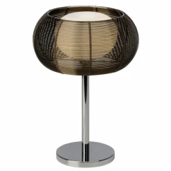 Lampe à poser Brilliant Relax Bronze, Chrome, 1 lumière