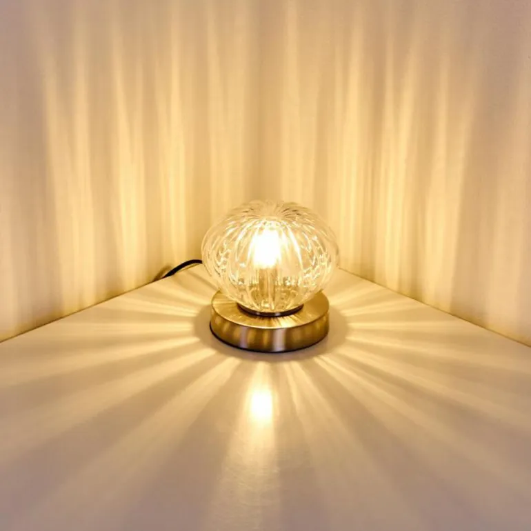 Lampe à poser Edane LED Nickel mat, 1 lumière