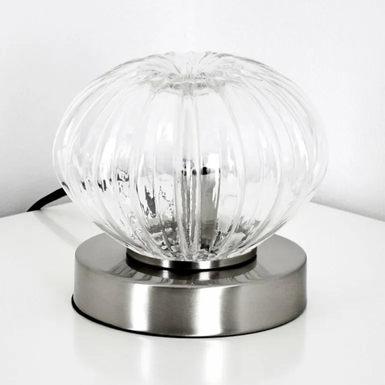 Lampe à poser Edane LED Nickel mat, 1 lumière