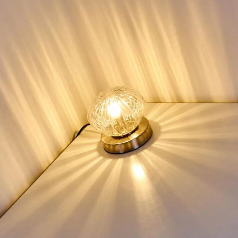 Lampe à poser Edane LED Nickel mat, 1 lumière