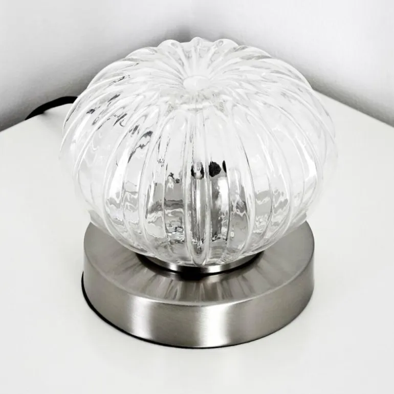 Lampe à poser Edane LED Nickel mat, 1 lumière