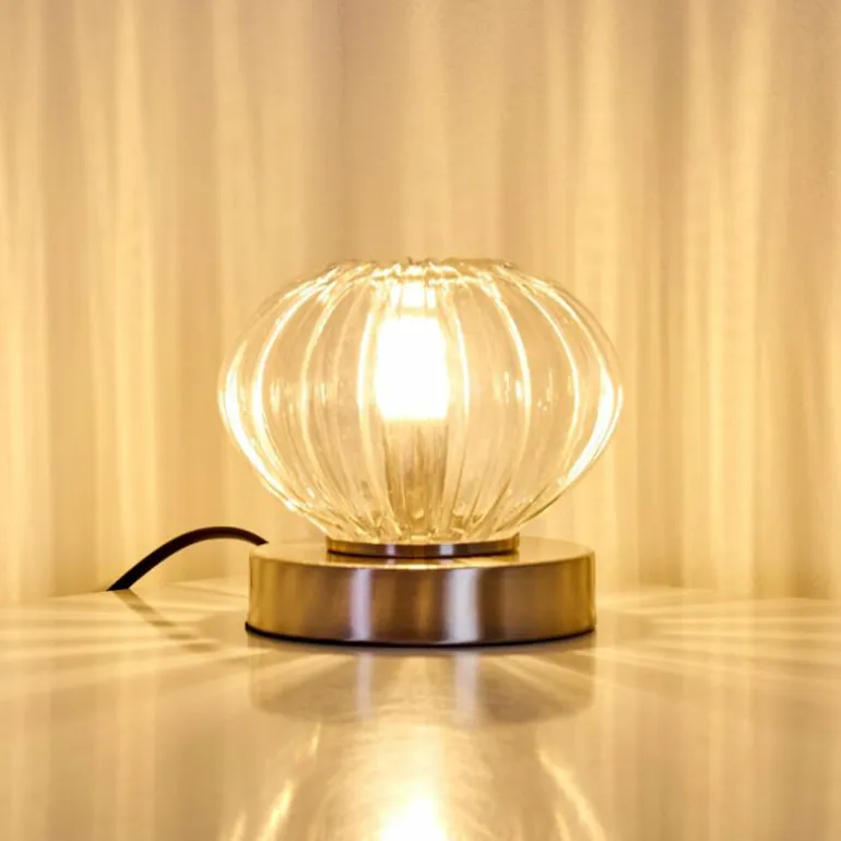 Lampe à poser Edane LED Nickel mat, 1 lumière