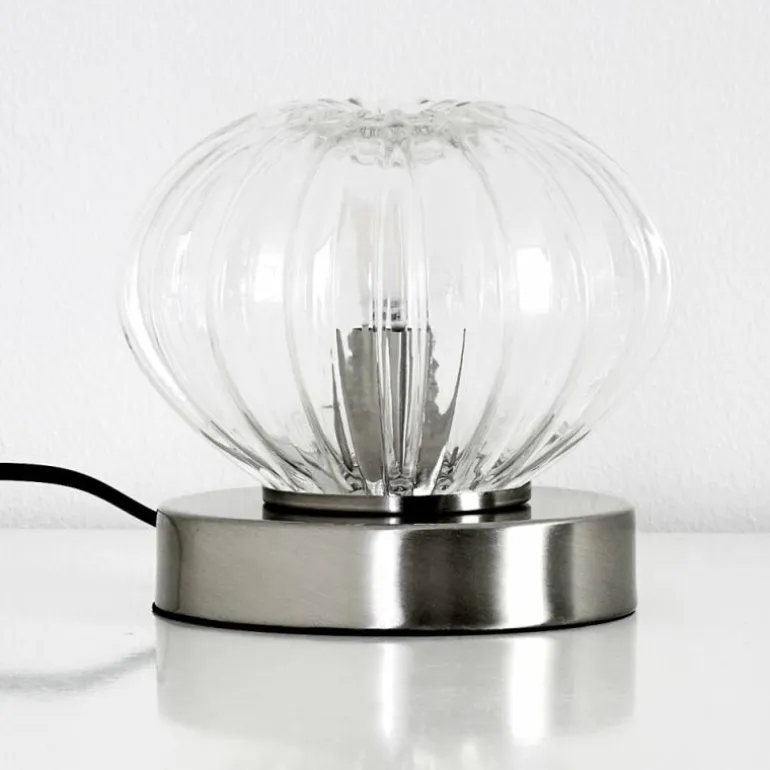 Lampe à poser Edane LED Nickel mat, 1 lumière