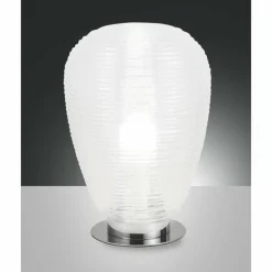 Lampe à poser Fabas Luce Cora Chrome, 1 lumière