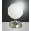 Lampe à poser Fabas Luce Perla Nickel brillant, 1 lumière