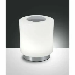 Lampe à poser Fabas Luce Simi LED Chrome, 1 lumière