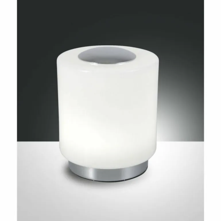 Lampe à poser Fabas Luce Simi LED Chrome, 1 lumière