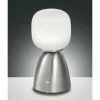 Lampe à poser Fabas Luce Solange LED Nickel mat, 1 lumière