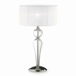 Lampe à poser Ideal Lux DUCHESSA Chrome, Transparent, 1 lumière