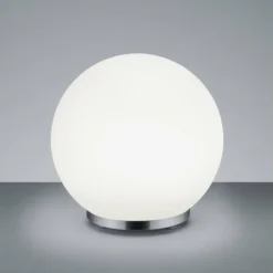 Lampe à poser Reality George LED Chrome, 1 lumière, Télécommandes, Changeur de couleurs