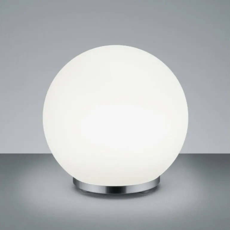 Lampe à poser Reality George LED Chrome, 1 lumière, Télécommandes, Changeur de couleurs