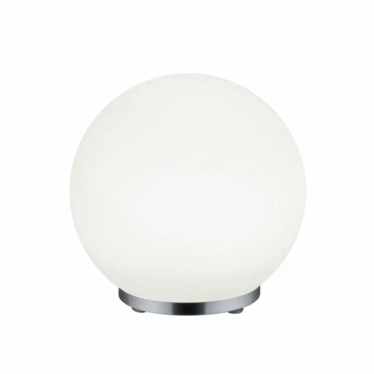 Lampe à poser Reality George LED Chrome, 1 lumière, Télécommandes, Changeur de couleurs