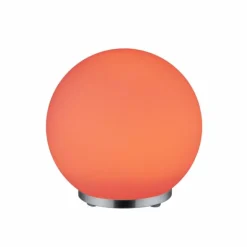Lampe à poser Reality George LED Chrome, 1 lumière, Télécommandes, Changeur de couleurs