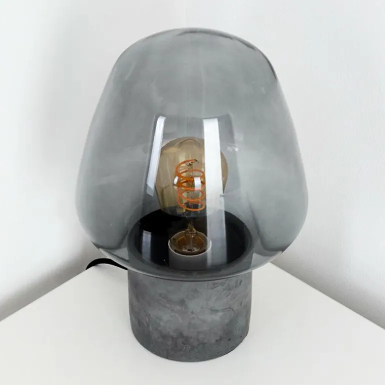Lampe à poser Seiryu Gris, Noir, Pierre, 1 lumière