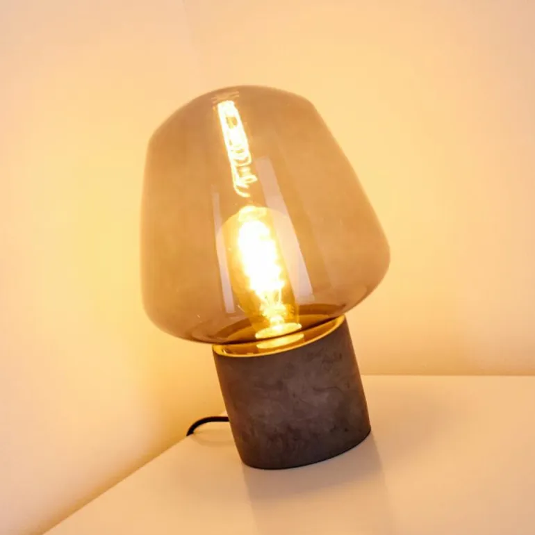 Lampe à poser Seiryu Gris, Noir, Pierre, 1 lumière