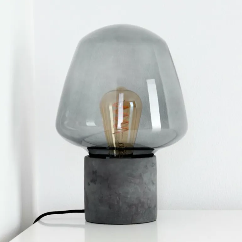 Lampe à poser Seiryu Gris, Noir, Pierre, 1 lumière