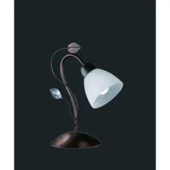 Lampe à poser Trio-Leuchten Traditio Brun foncé, Rouille, 1 lumière