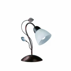 Lampe à poser Trio-Leuchten Traditio Brun foncé, Rouille, 1 lumière