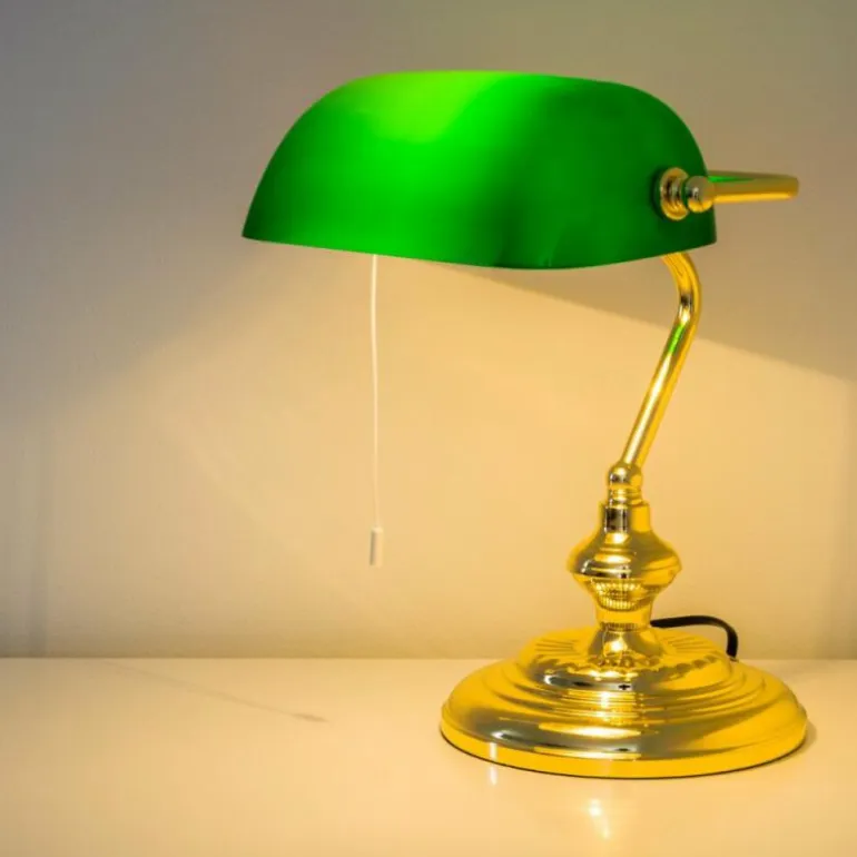 Lampe de banquier Laiton, 1 lumière