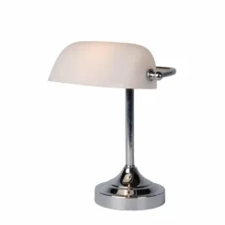 Lampe de banquier Lucide Banker Chrome, 1 lumière