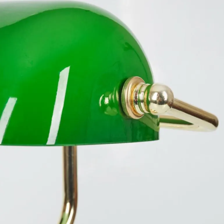 Lampe de banquier verte Or, Vert, Laiton, 1 lumière
