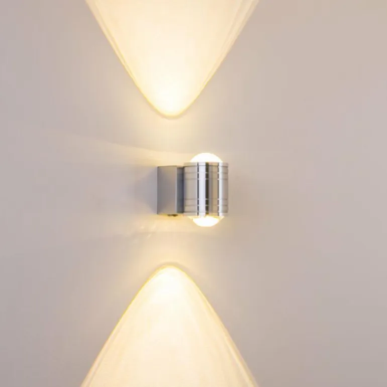 Lampe de salle de bain Florenz LED Aluminium, 2 lumières