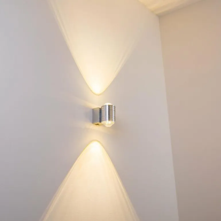 Lampe de salle de bain Florenz LED Aluminium, 2 lumières