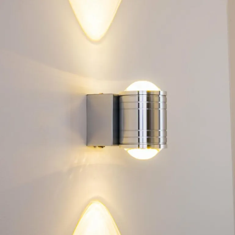 Lampe de salle de bain Florenz LED Aluminium, 2 lumières