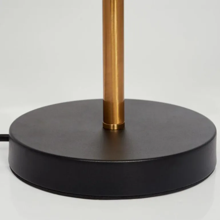 Lampe de table Alden LED Laiton, Noir, 4 lumières