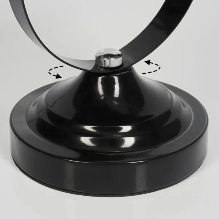Lampe de table Foverup Chrome, Nickel mat, Noir, 1 lumière