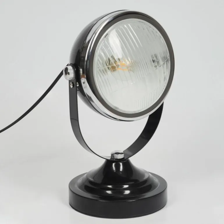 Lampe de table Foverup Chrome, Nickel mat, Noir, 1 lumière