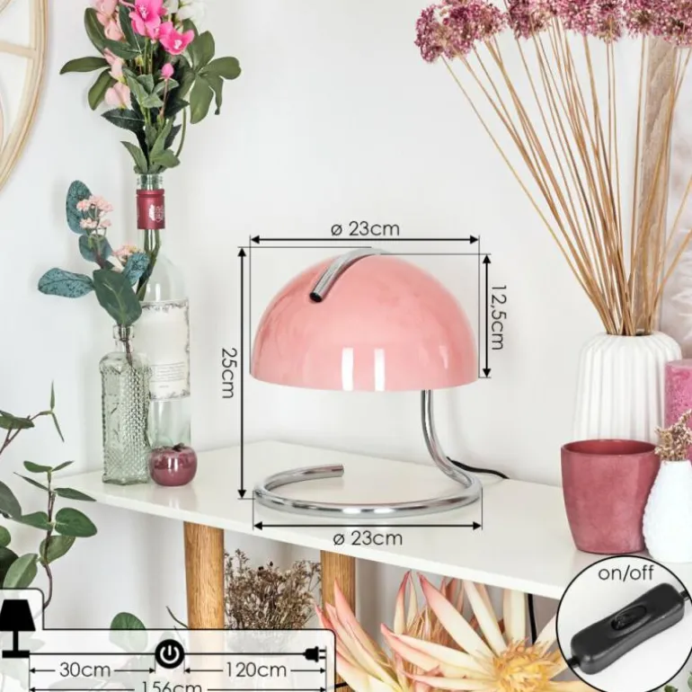 Lampe de table Seladinhas Chrome, 1 lumière