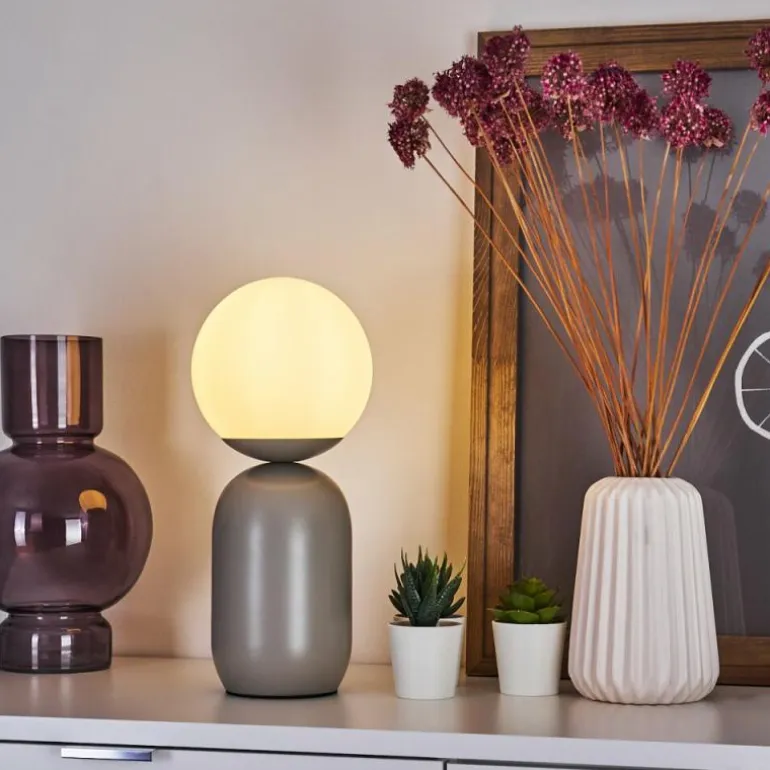 Lampe de table Alolas Gris, 1 lumière