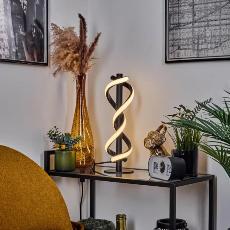 Lampe de table Alvarim LED Noir, 1 lumière