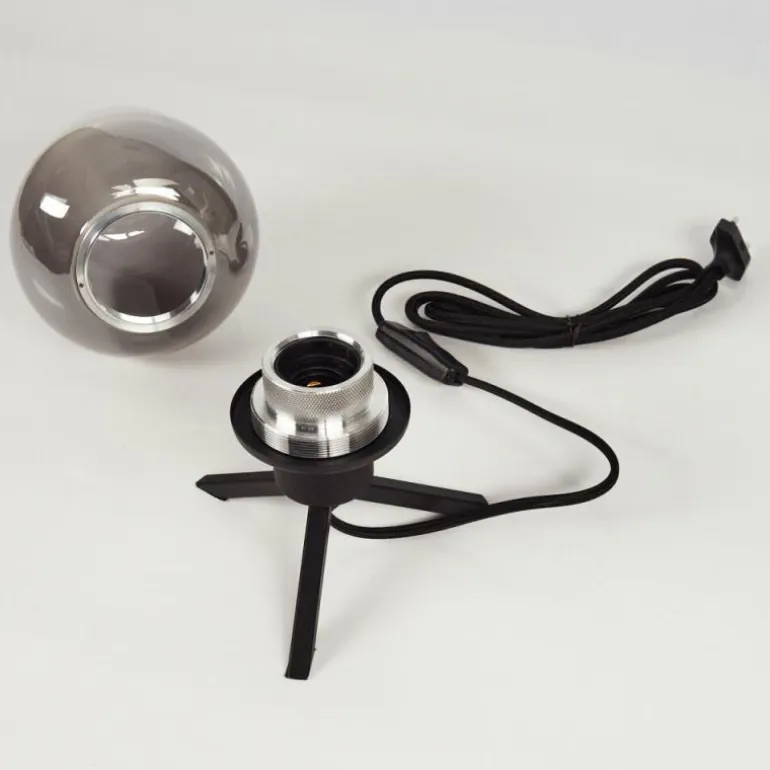 Lampe de table Barnegat Noir, 1 lumière