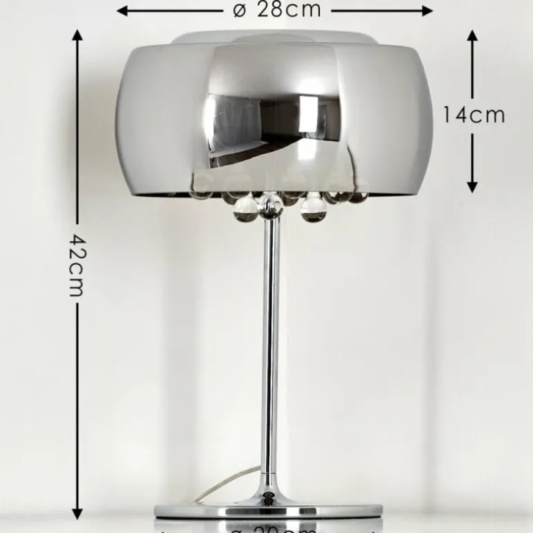 Lampe de table Blacklick Chrome, 3 lumières