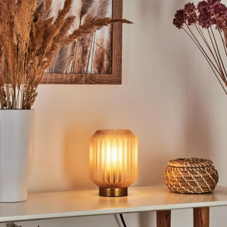 Lampe de table Briel Laiton, 1 lumière