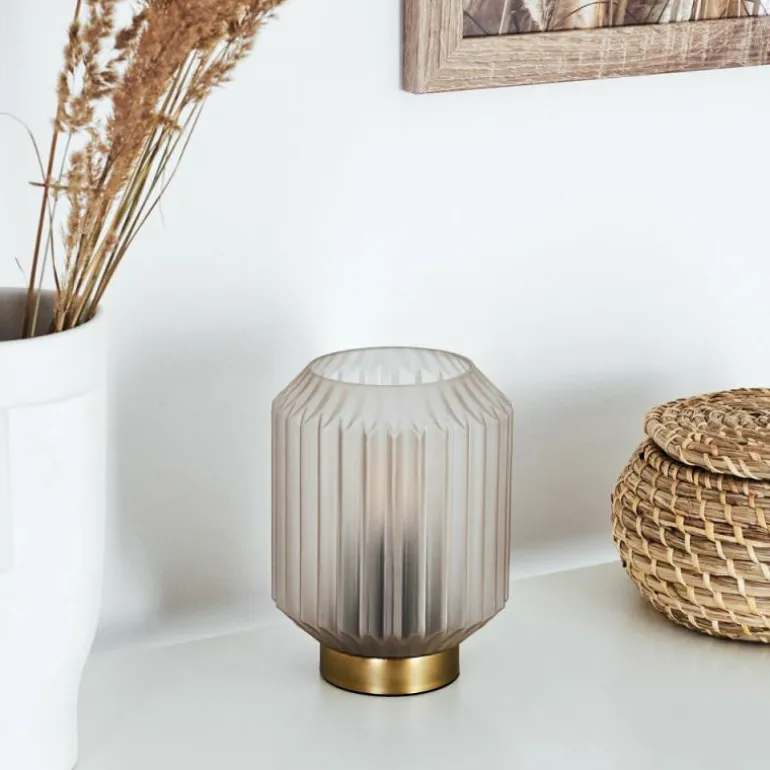 Lampe de table Briel Laiton, 1 lumière