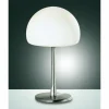 Lampe de table Fabas Luce Gaia LED Nickel mat, 1 lumière