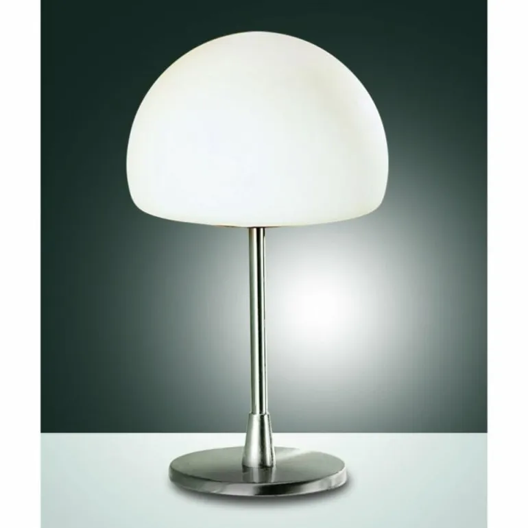 Lampe de table Fabas Luce Gaia LED Nickel mat, 1 lumière